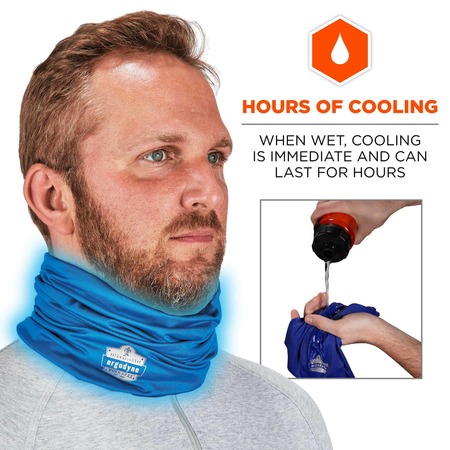 Chill-Its By Ergodyne Blue 2-Layer Cooling Multi-Band, L/XL 6489